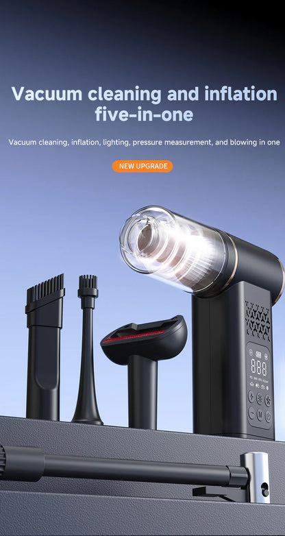 KORVA AirVac Pro 5 في 1 مكنسة سيارة لاسلكية + نافخ إطارات