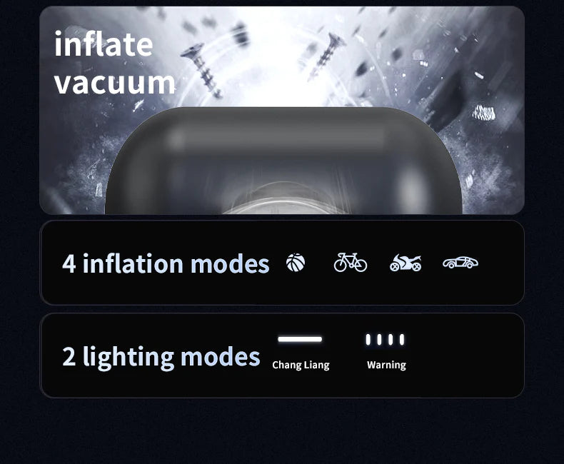 KORVA AirVac Pro 5 في 1 مكنسة سيارة لاسلكية + نافخ إطارات