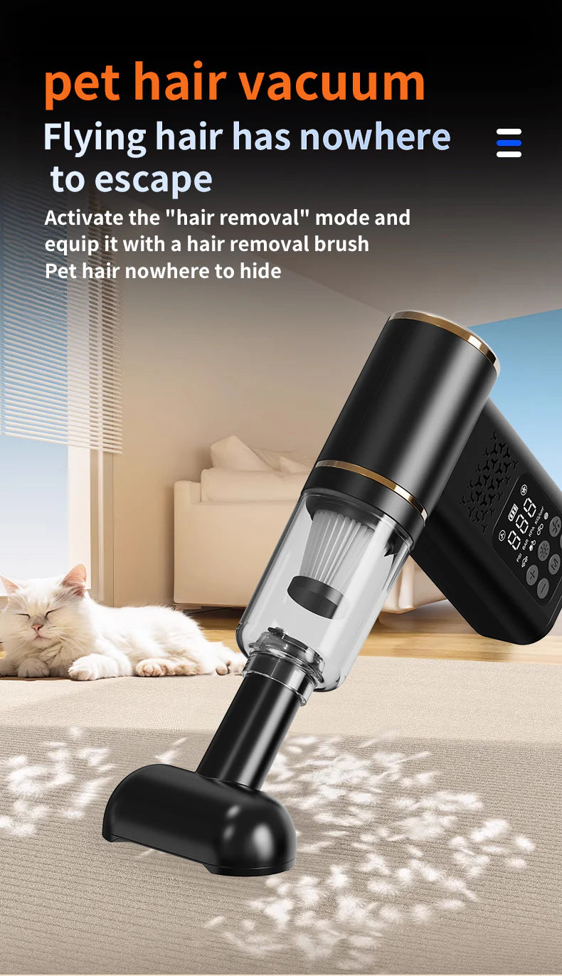 KORVA AirVac Pro 5 في 1 مكنسة سيارة لاسلكية + نافخ إطارات