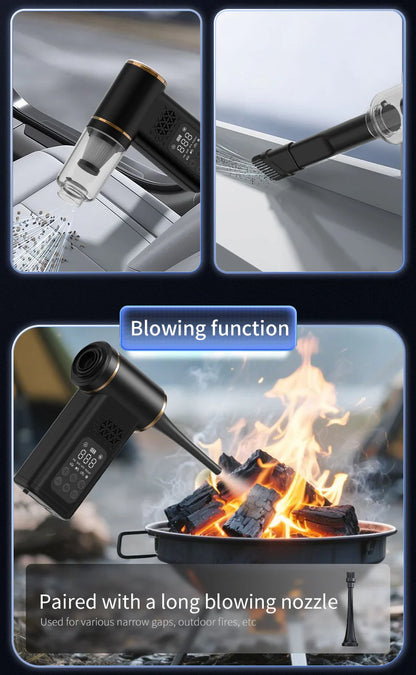 KORVA AirVac Pro 5 في 1 مكنسة سيارة لاسلكية + نافخ إطارات