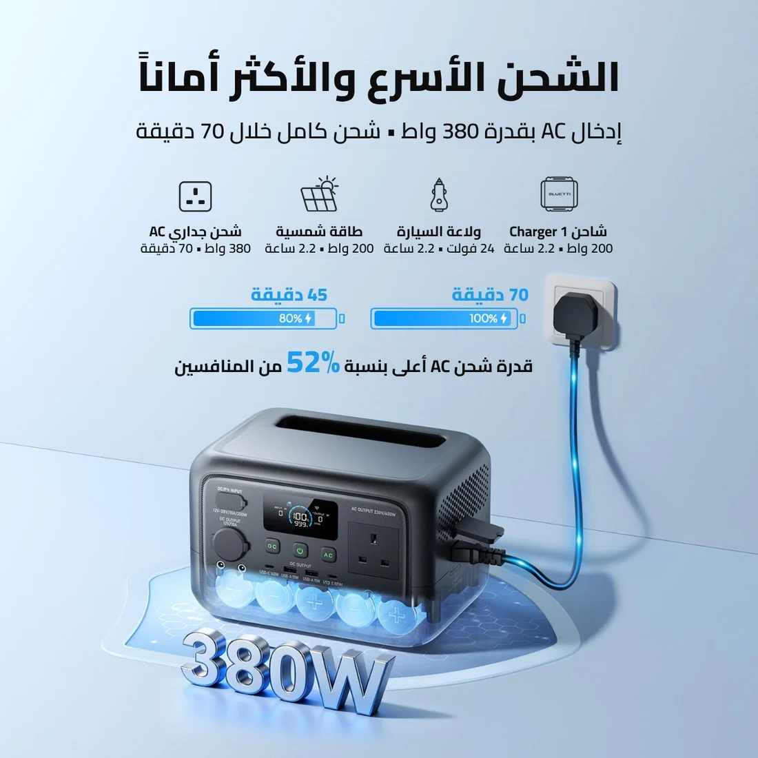 محطة الطاقة المحمولة BLUETTI Elite 30 V2 (600W / 288Wh) - الصورة 2